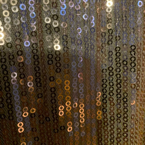 H&M rose gold sequin gown size 12 NWOT - Picture 6 of 8